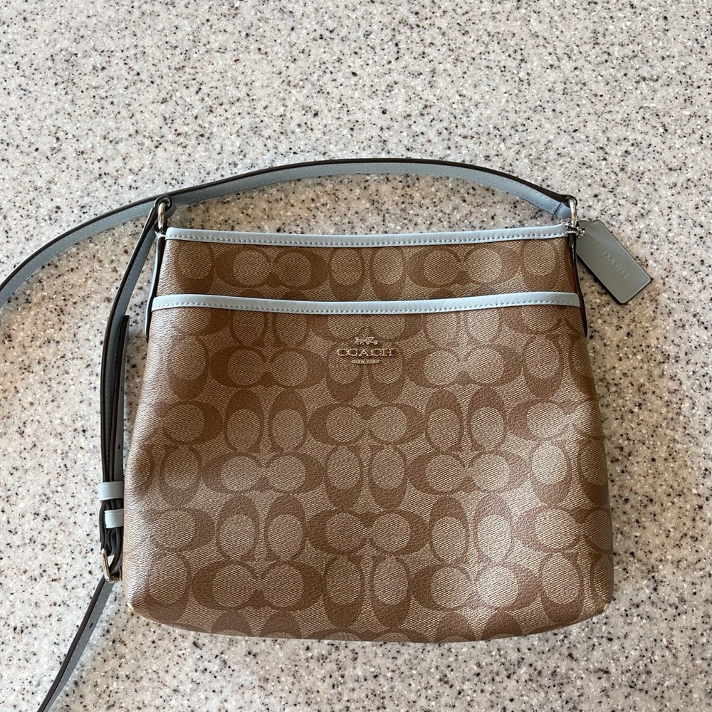 COACH Crossbody Outline Signature File Bag Like NEW